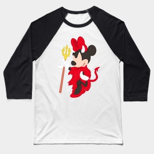 Devilish Minnie Baseball T-Shirt